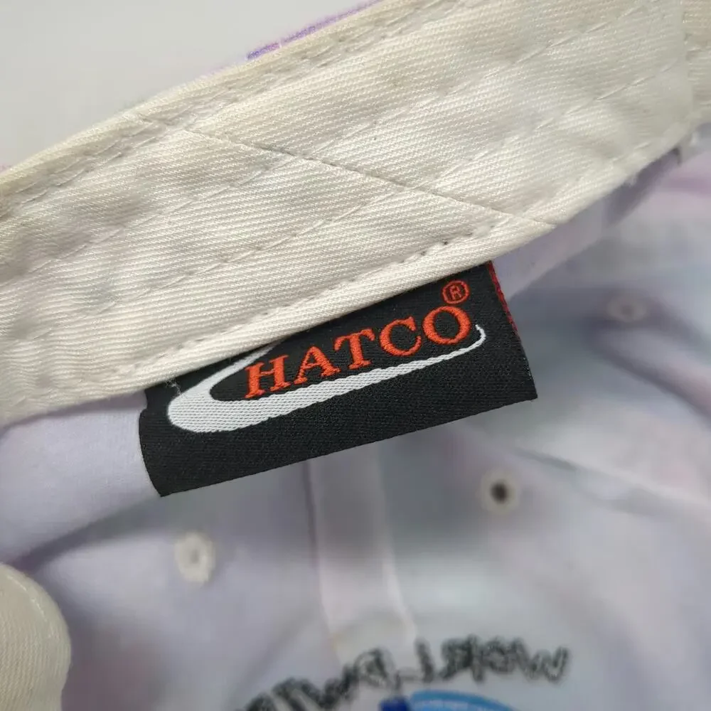 Hatco Baseball Cap Purple One Size Peace Sign Worldwide Tie Dye Slideback Hat